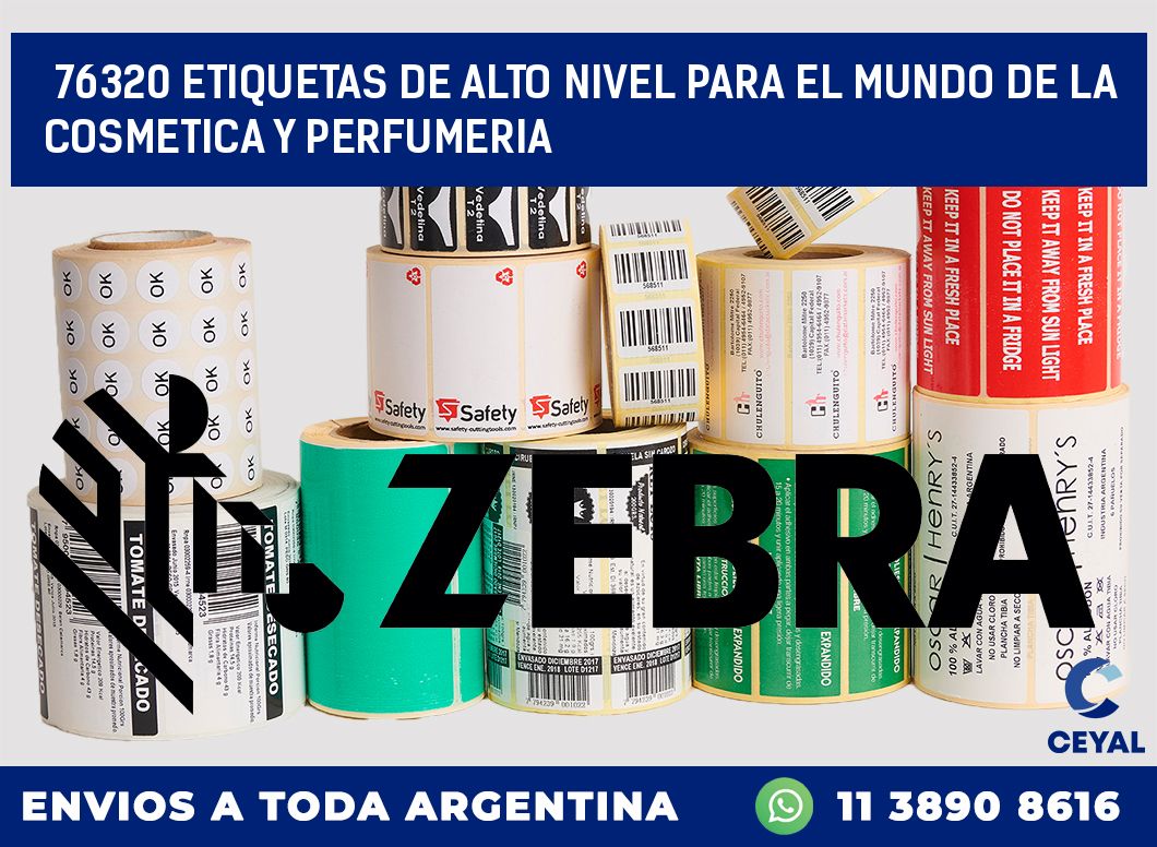 76320 ETIQUETAS DE ALTO NIVEL PARA EL MUNDO DE LA COSMETICA Y PERFUMERIA