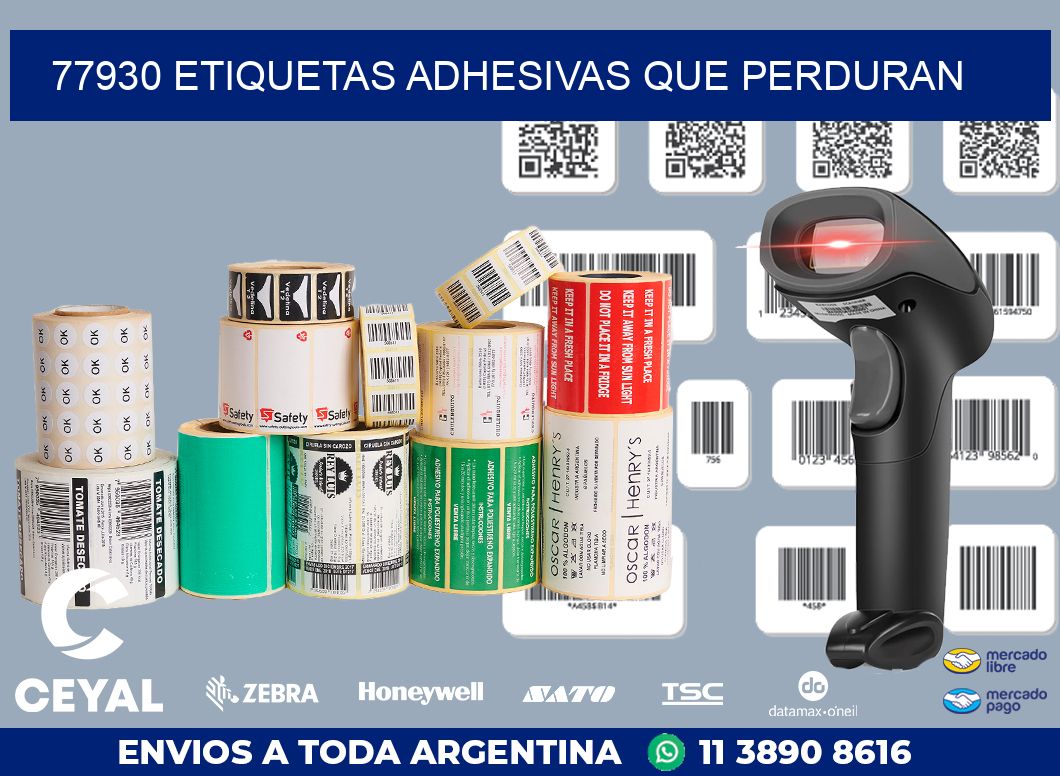 77930 ETIQUETAS ADHESIVAS QUE PERDURAN