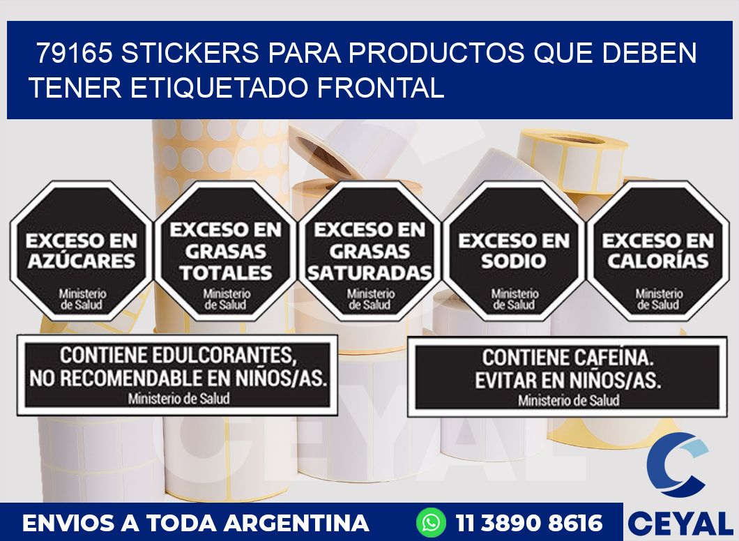 79165 STICKERS PARA PRODUCTOS QUE DEBEN TENER ETIQUETADO FRONTAL
