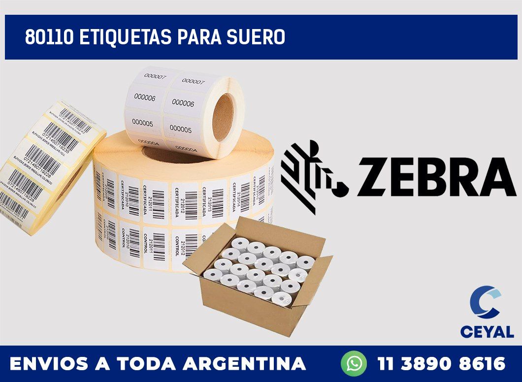 80110 ETIQUETAS PARA SUERO