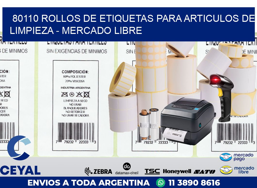80110 ROLLOS DE ETIQUETAS PARA ARTICULOS DE LIMPIEZA – MERCADO LIBRE