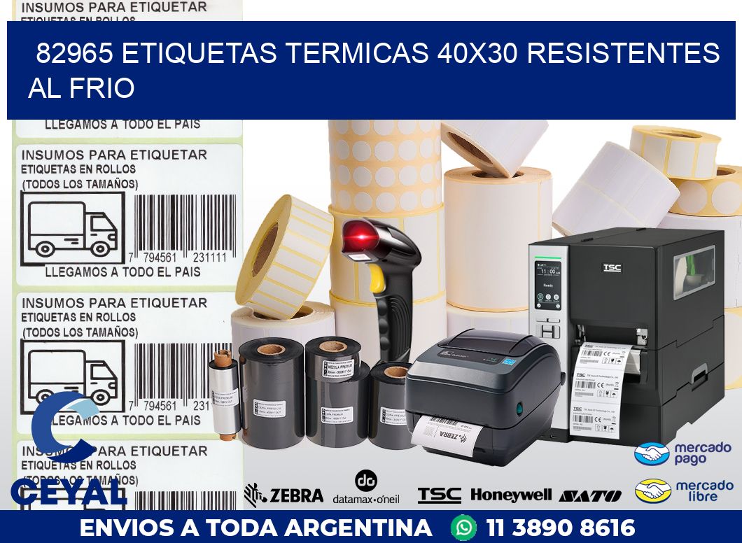 82965 ETIQUETAS TERMICAS 40X30 RESISTENTES AL FRIO
