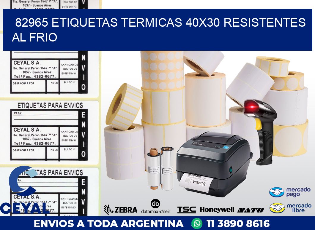 82965 ETIQUETAS TERMICAS 40X30 RESISTENTES AL FRIO