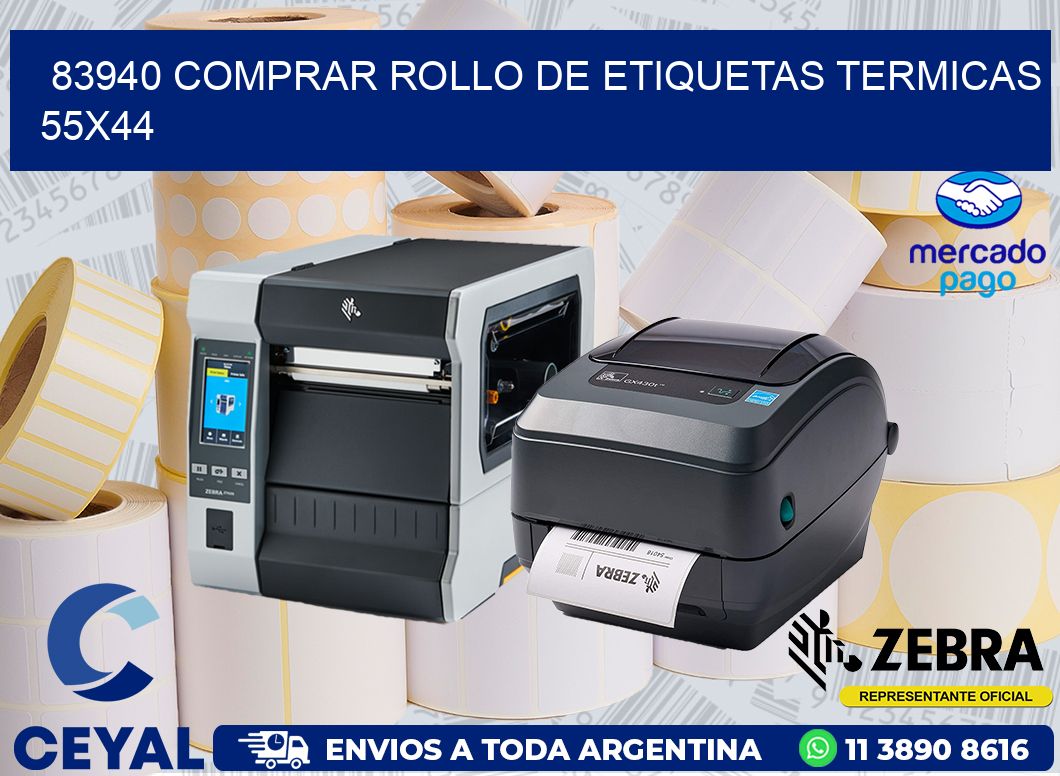 83940 COMPRAR ROLLO DE ETIQUETAS TERMICAS 55X44
