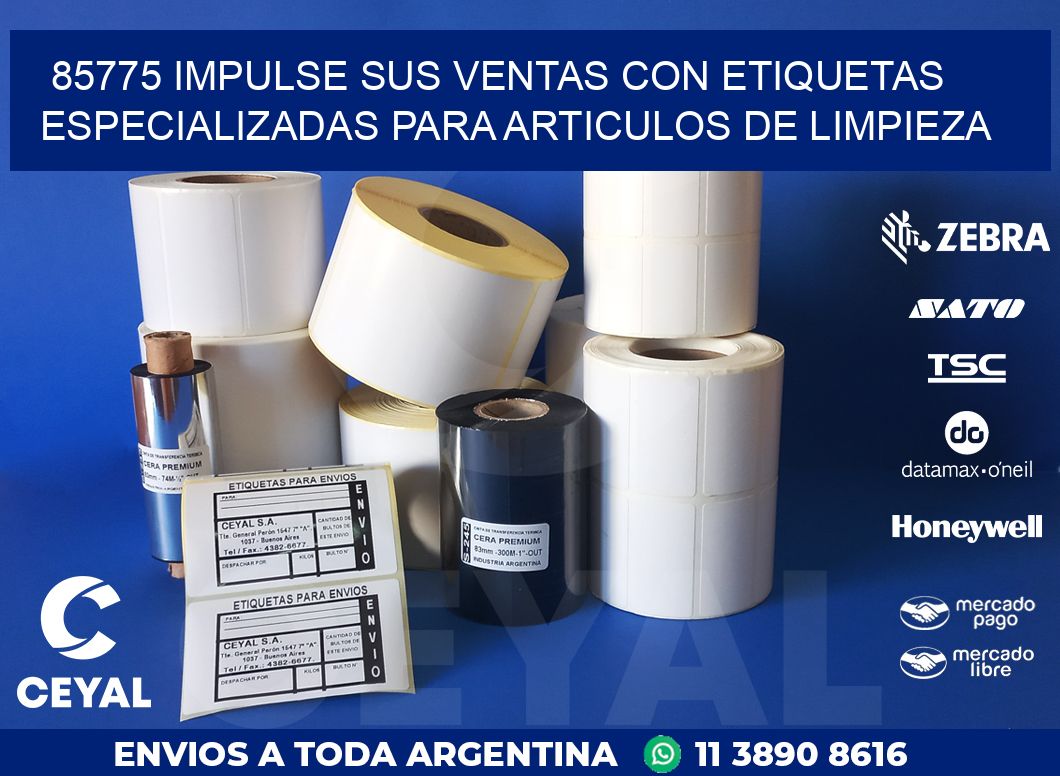 85775 IMPULSE SUS VENTAS CON ETIQUETAS ESPECIALIZADAS PARA ARTICULOS DE LIMPIEZA