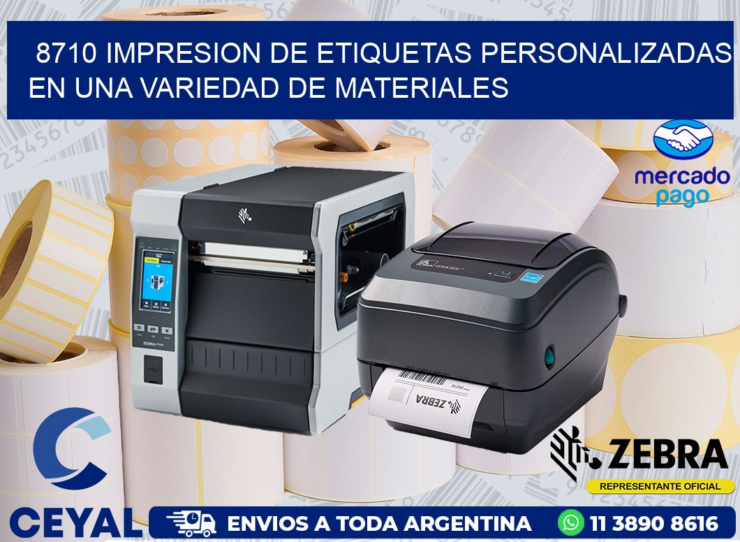 8710 IMPRESION DE ETIQUETAS PERSONALIZADAS EN UNA VARIEDAD DE MATERIALES