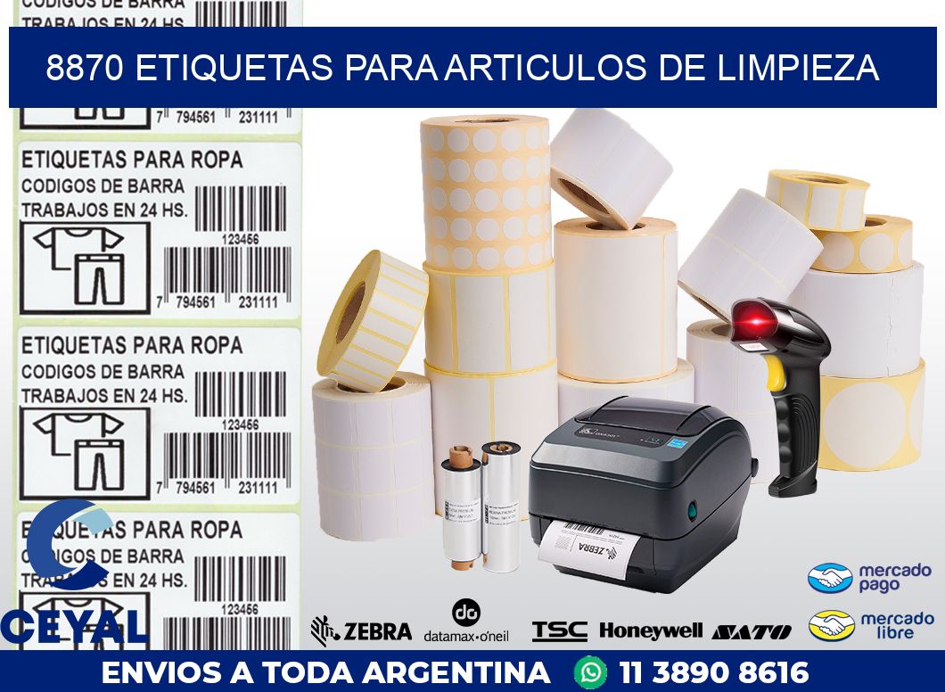 8870 ETIQUETAS PARA ARTICULOS DE LIMPIEZA
