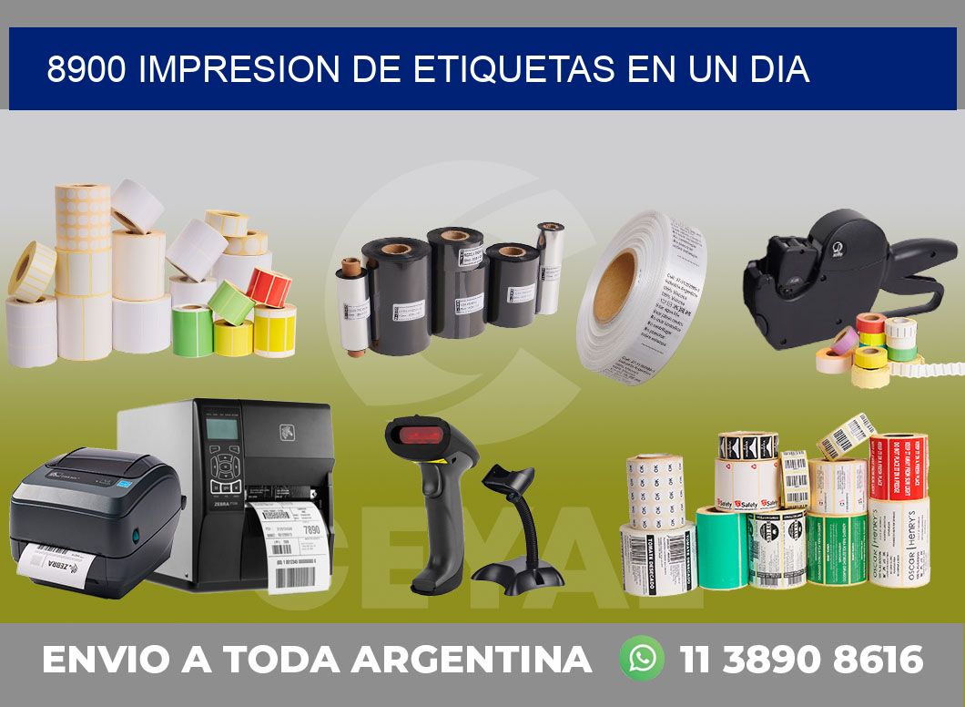 8900 IMPRESION DE ETIQUETAS EN UN DIA