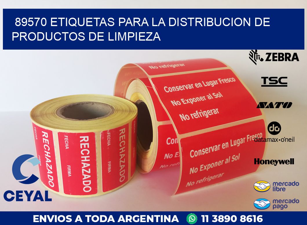 89570 ETIQUETAS PARA LA DISTRIBUCION DE PRODUCTOS DE LIMPIEZA