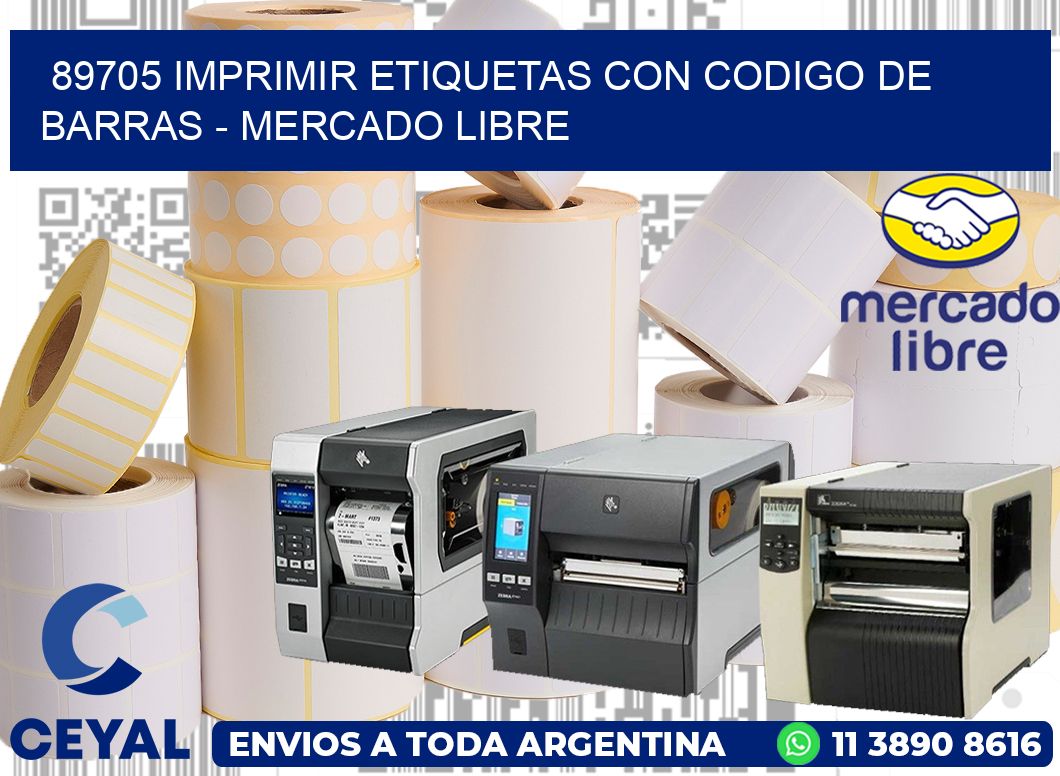 89705 IMPRIMIR ETIQUETAS CON CODIGO DE BARRAS - MERCADO LIBRE