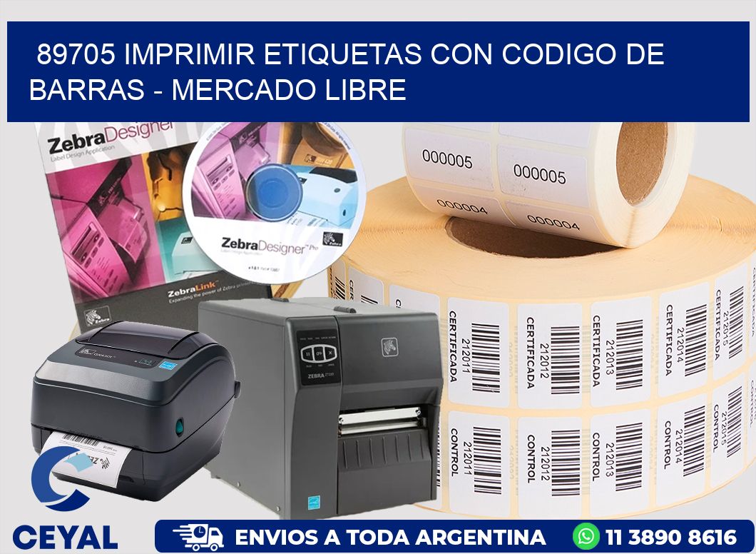 89705 IMPRIMIR ETIQUETAS CON CODIGO DE BARRAS – MERCADO LIBRE