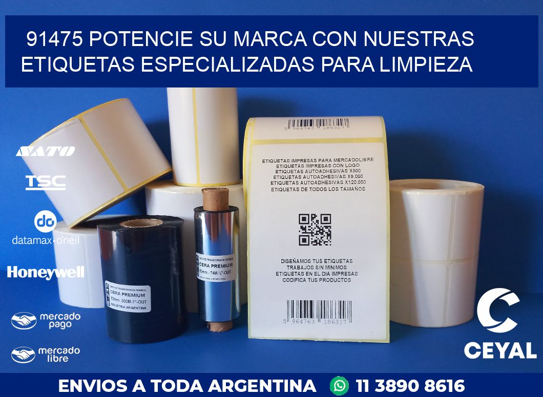 91475 POTENCIE SU MARCA CON NUESTRAS ETIQUETAS ESPECIALIZADAS PARA LIMPIEZA