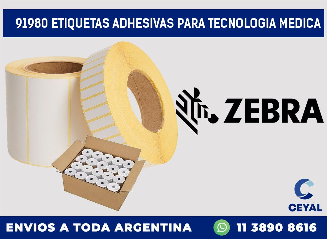 91980 ETIQUETAS ADHESIVAS PARA TECNOLOGIA MEDICA