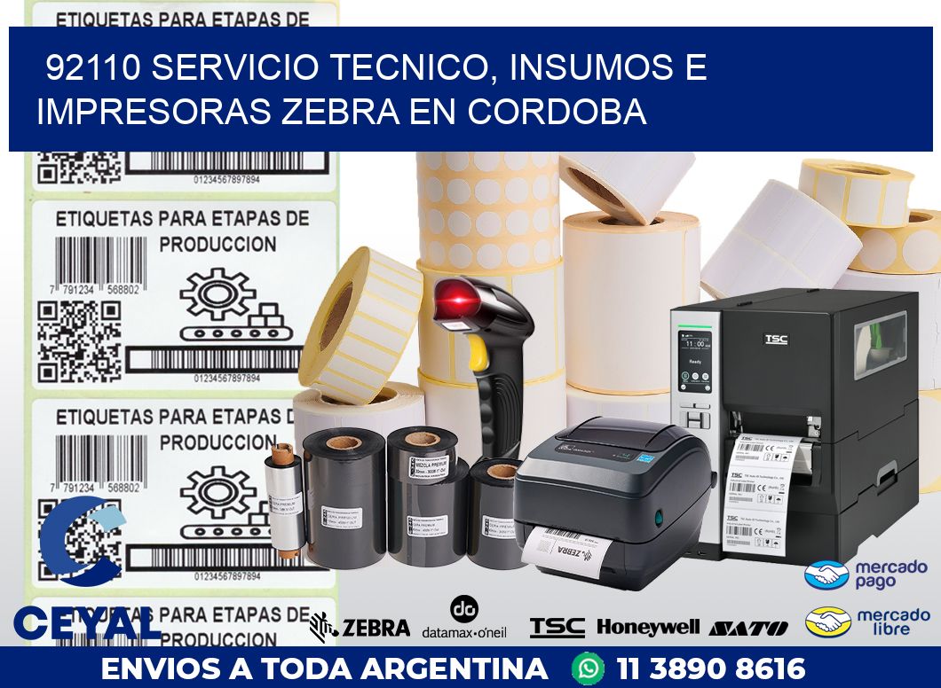92110 SERVICIO TECNICO, INSUMOS E IMPRESORAS ZEBRA EN CORDOBA