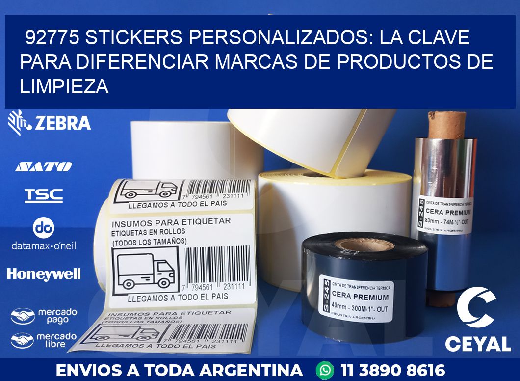 92775 STICKERS PERSONALIZADOS: LA CLAVE PARA DIFERENCIAR MARCAS DE PRODUCTOS DE LIMPIEZA