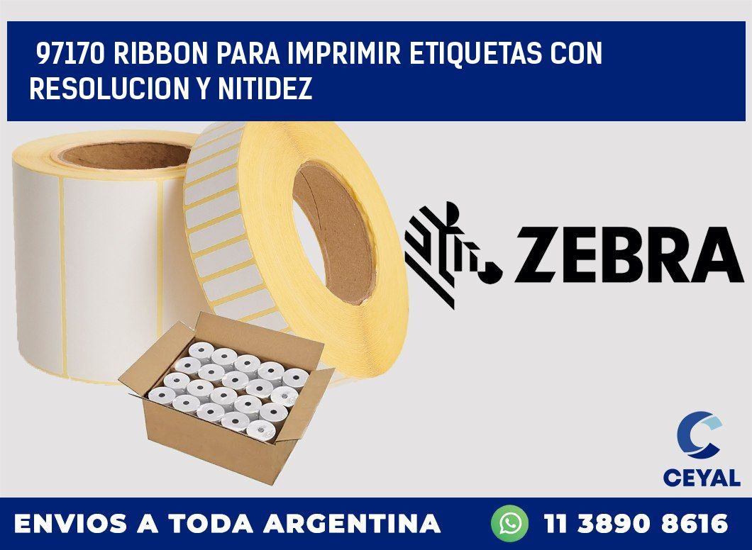 97170 RIBBON PARA IMPRIMIR ETIQUETAS CON RESOLUCION Y NITIDEZ
