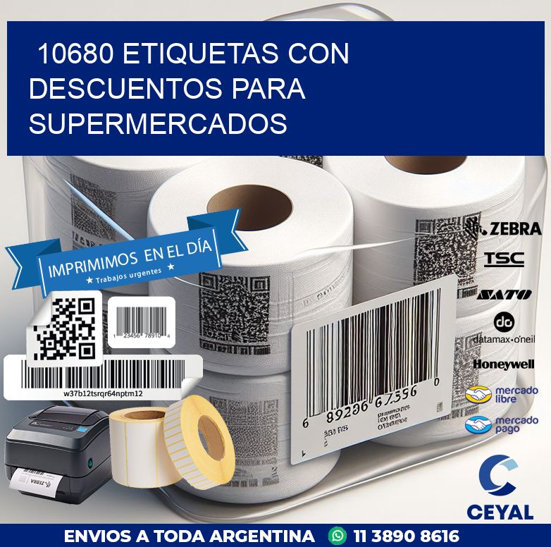 10680 ETIQUETAS CON DESCUENTOS PARA SUPERMERCADOS