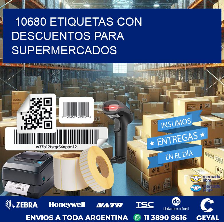 10680 ETIQUETAS CON DESCUENTOS PARA SUPERMERCADOS