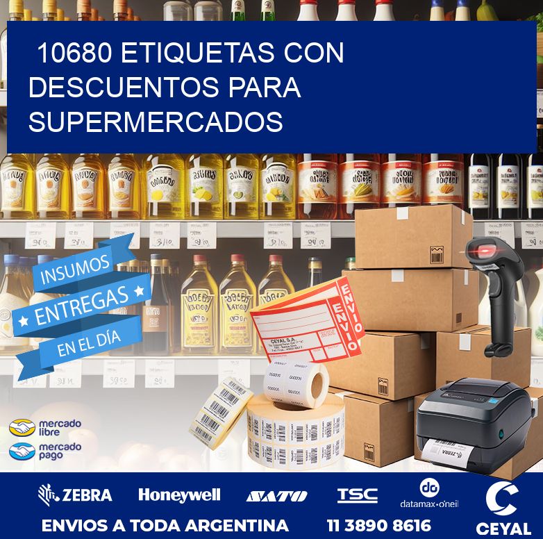 10680 ETIQUETAS CON DESCUENTOS PARA SUPERMERCADOS