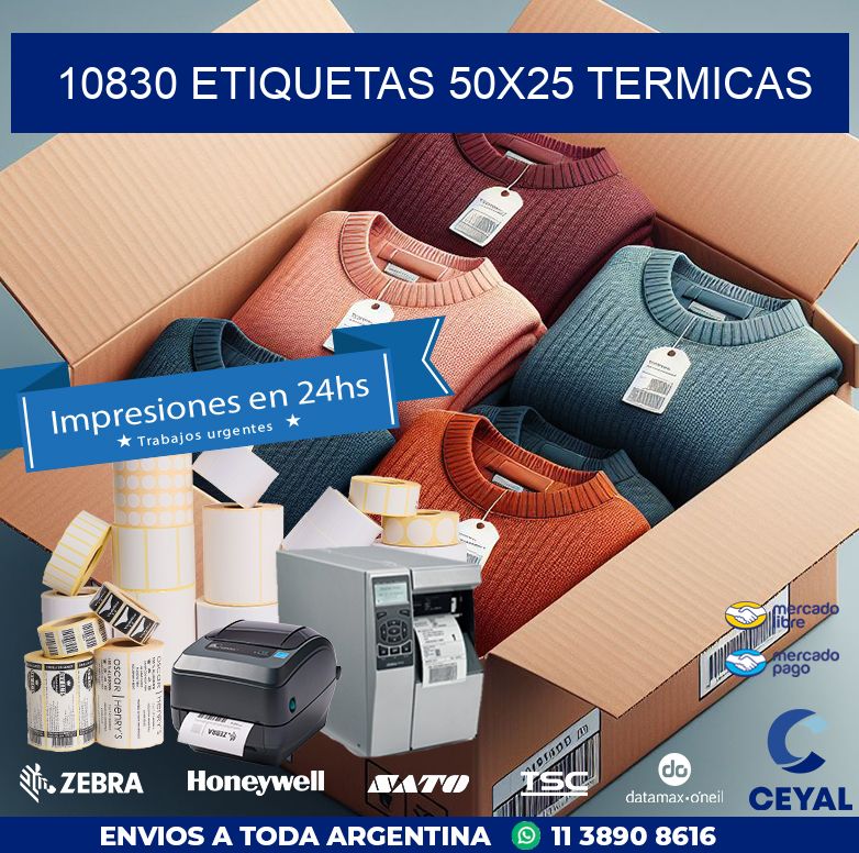 10830 ETIQUETAS 50X25 TERMICAS