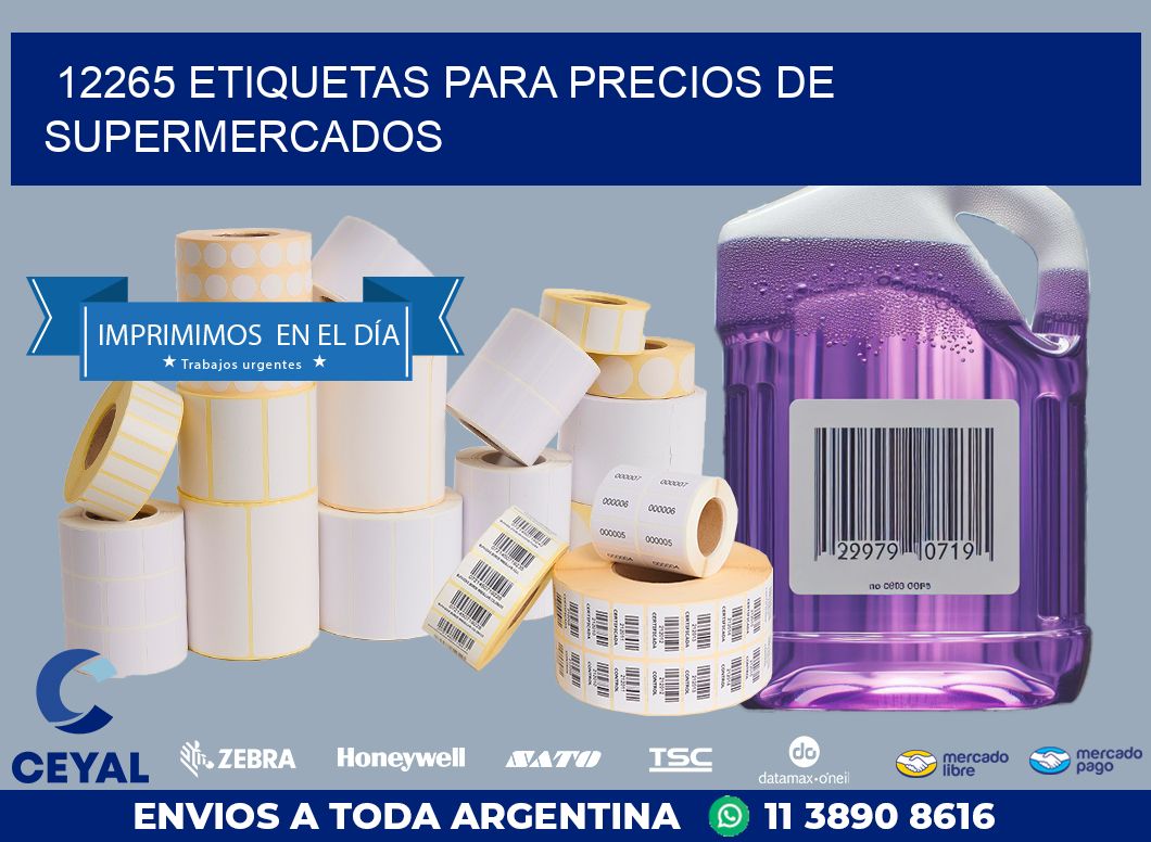 12265 ETIQUETAS PARA PRECIOS DE SUPERMERCADOS