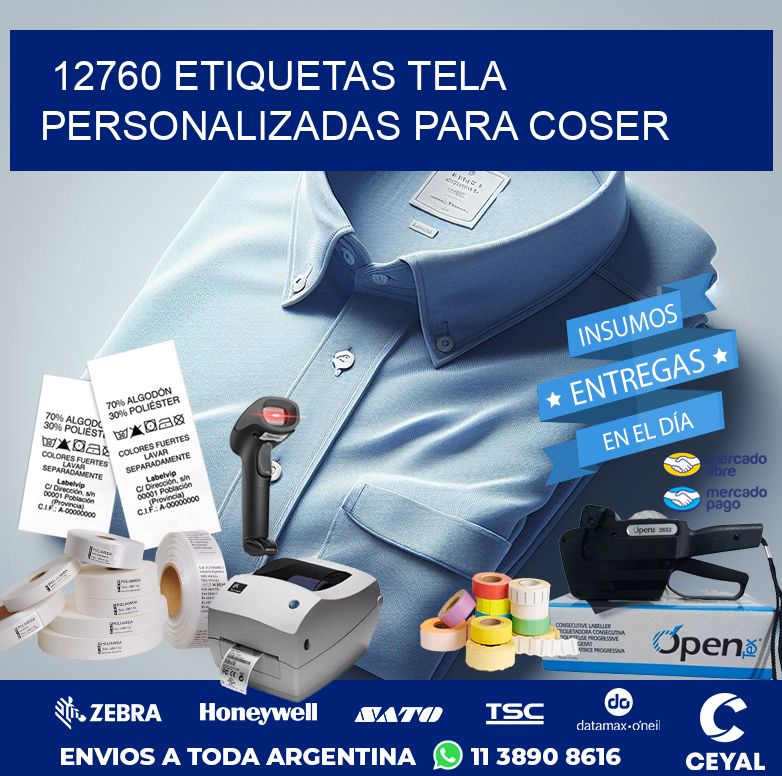 12760 ETIQUETAS TELA PERSONALIZADAS PARA COSER