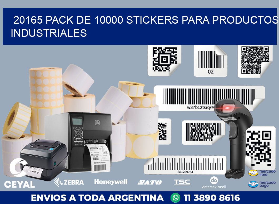 20165 PACK DE 10000 STICKERS PARA PRODUCTOS INDUSTRIALES