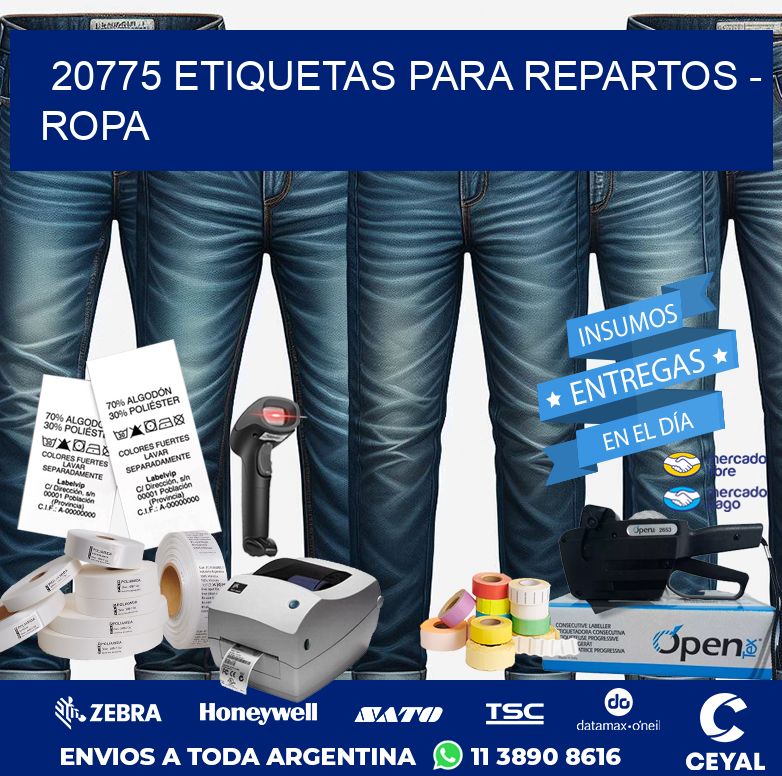 20775 ETIQUETAS PARA REPARTOS – ROPA