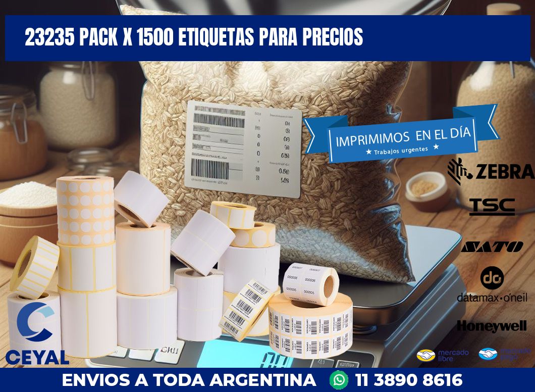 23235 PACK X 1500 ETIQUETAS PARA PRECIOS