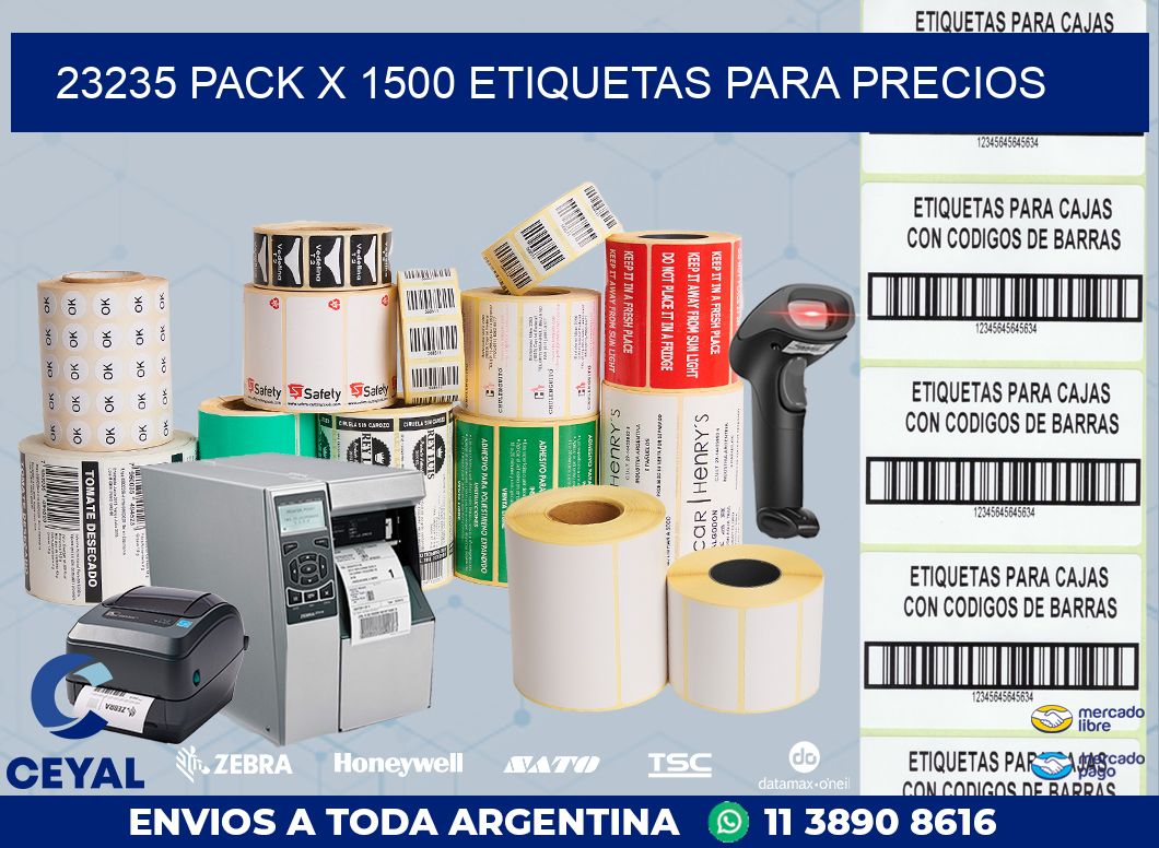 23235 PACK X 1500 ETIQUETAS PARA PRECIOS