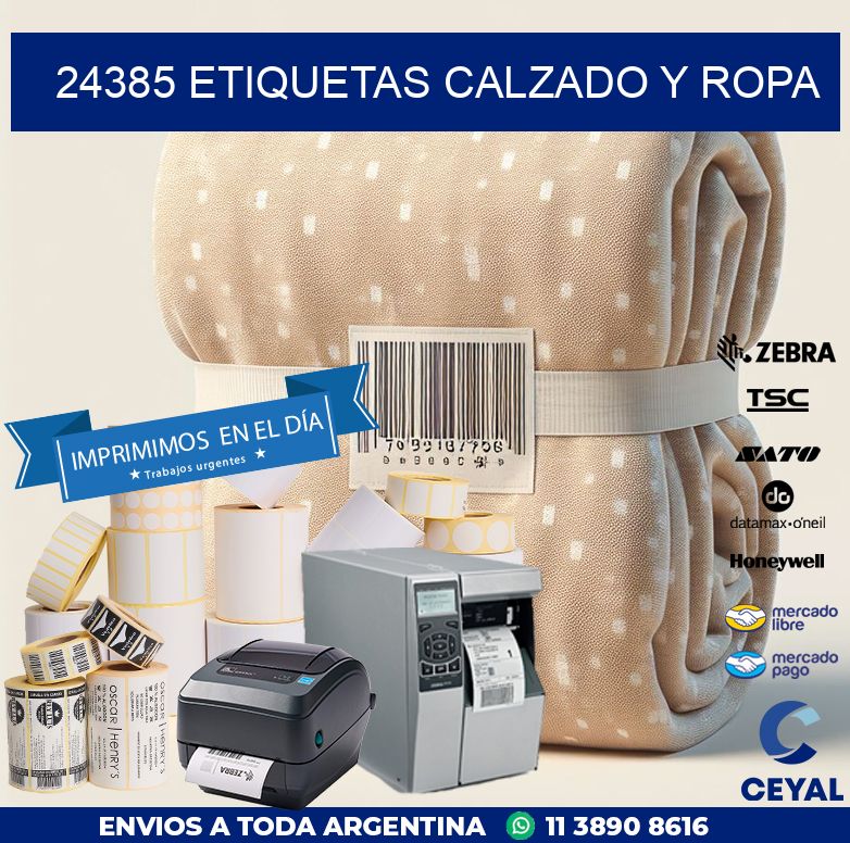 24385 ETIQUETAS CALZADO Y ROPA
