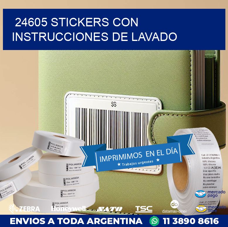 24605 STICKERS CON INSTRUCCIONES DE LAVADO
