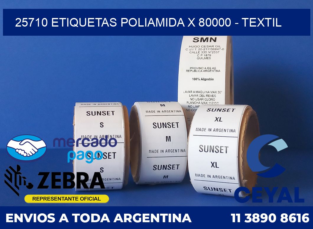 25710 ETIQUETAS POLIAMIDA X 80000 - TEXTIL