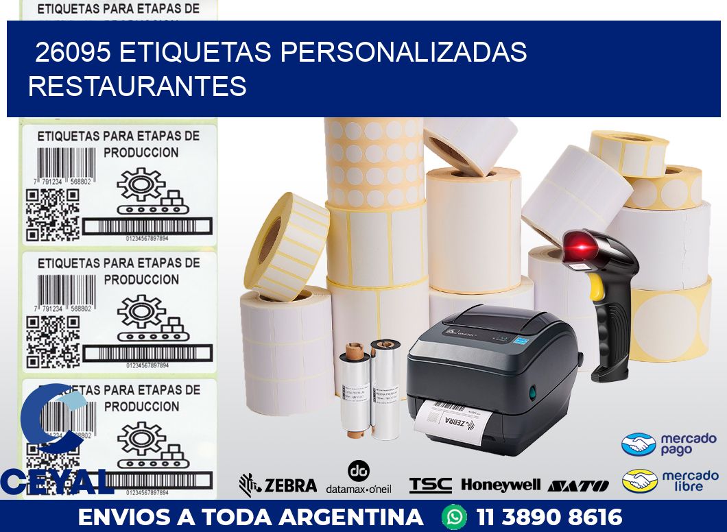 26095 ETIQUETAS PERSONALIZADAS RESTAURANTES