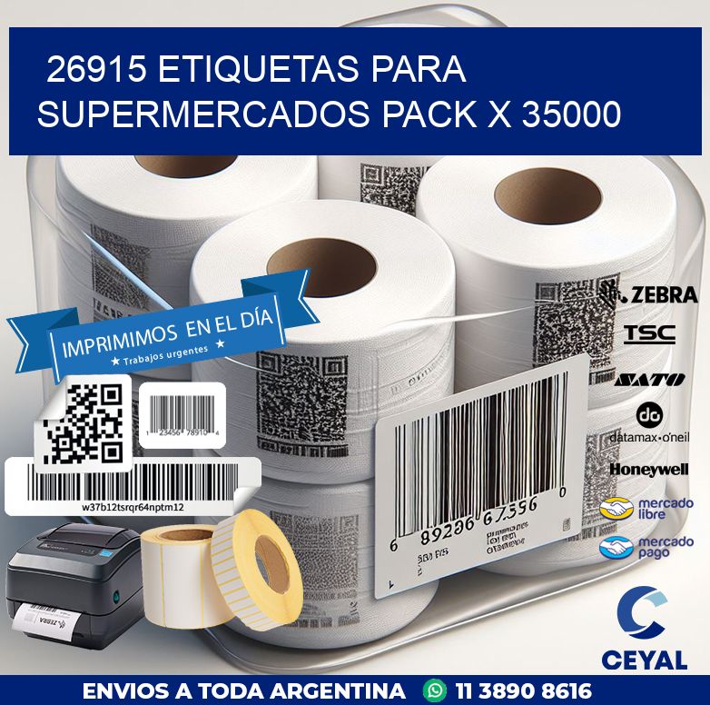 26915 ETIQUETAS PARA SUPERMERCADOS PACK X 35000