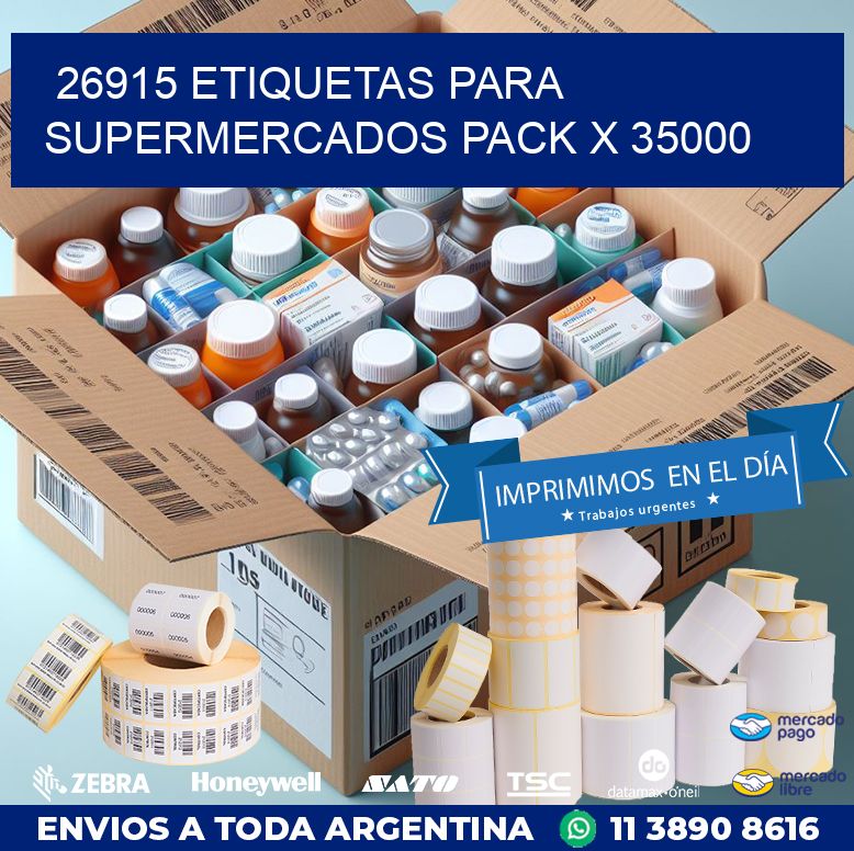 26915 ETIQUETAS PARA SUPERMERCADOS PACK X 35000
