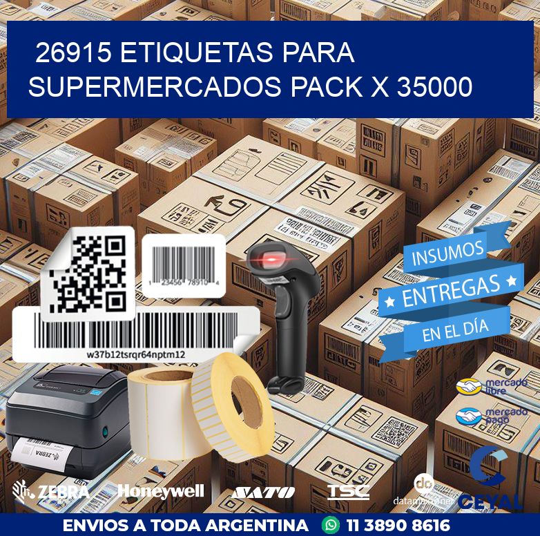 26915 ETIQUETAS PARA SUPERMERCADOS PACK X 35000