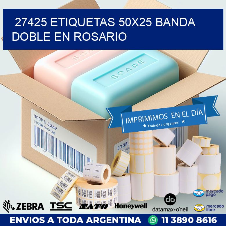 27425 ETIQUETAS 50X25 BANDA DOBLE EN ROSARIO
