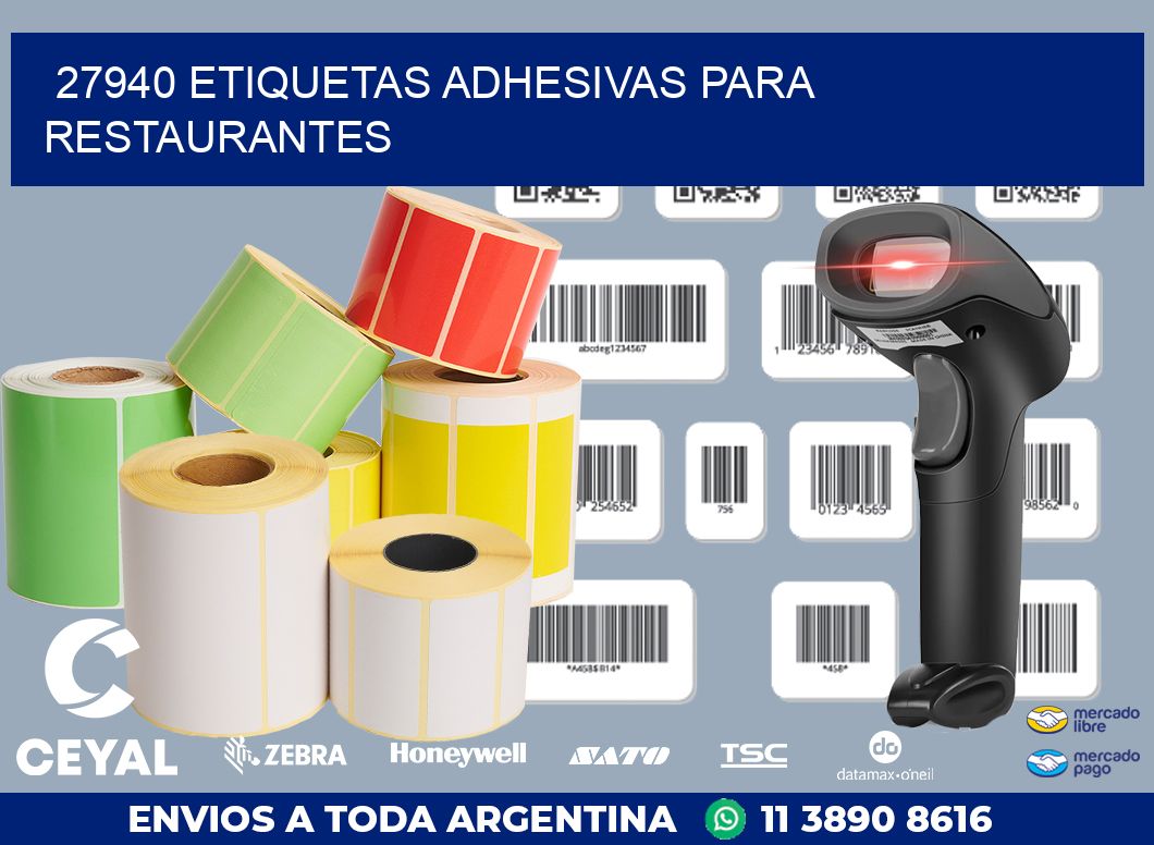 27940 ETIQUETAS ADHESIVAS PARA RESTAURANTES