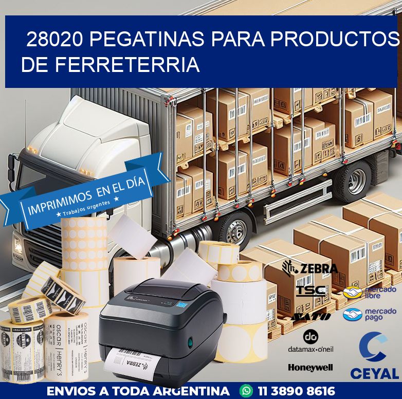 28020 PEGATINAS PARA PRODUCTOS DE FERRETERRIA