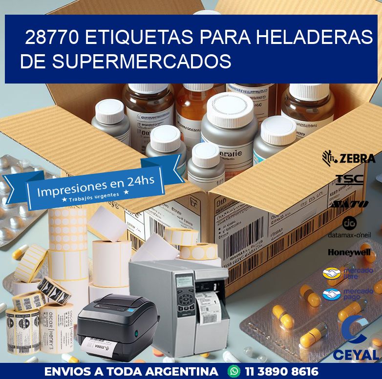 28770 ETIQUETAS PARA HELADERAS DE SUPERMERCADOS