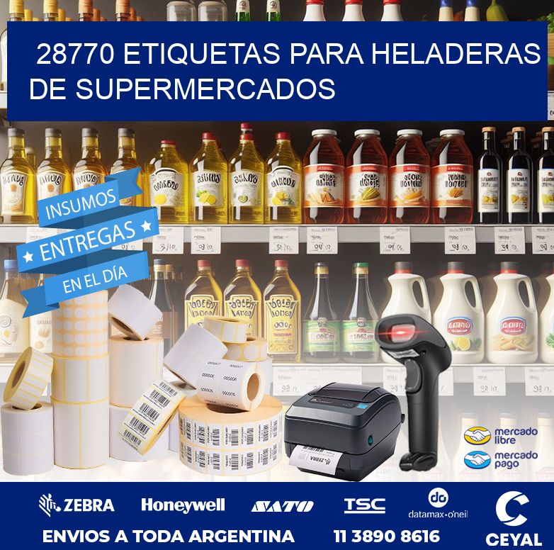 28770 ETIQUETAS PARA HELADERAS DE SUPERMERCADOS