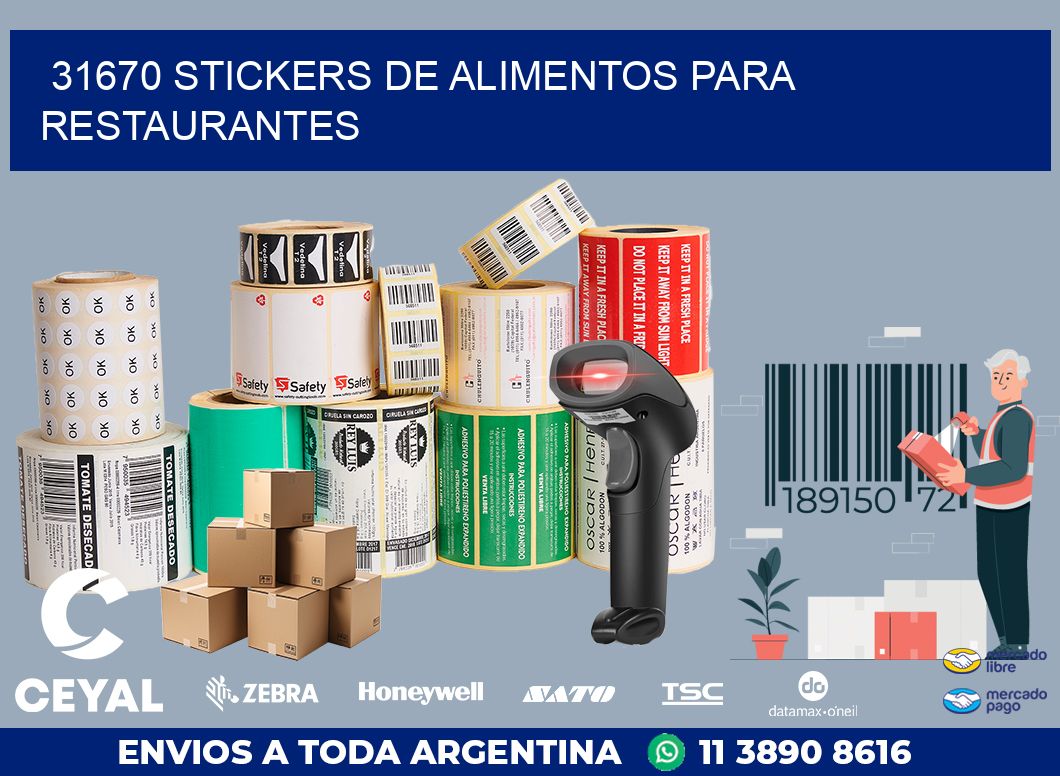 31670 STICKERS DE ALIMENTOS PARA RESTAURANTES