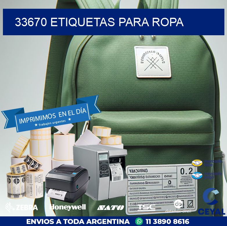 33670 ETIQUETAS PARA ROPA