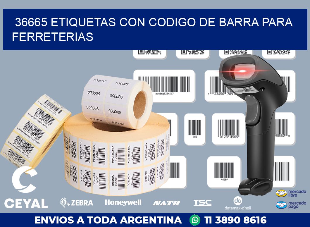 36665 ETIQUETAS CON CODIGO DE BARRA PARA FERRETERIAS