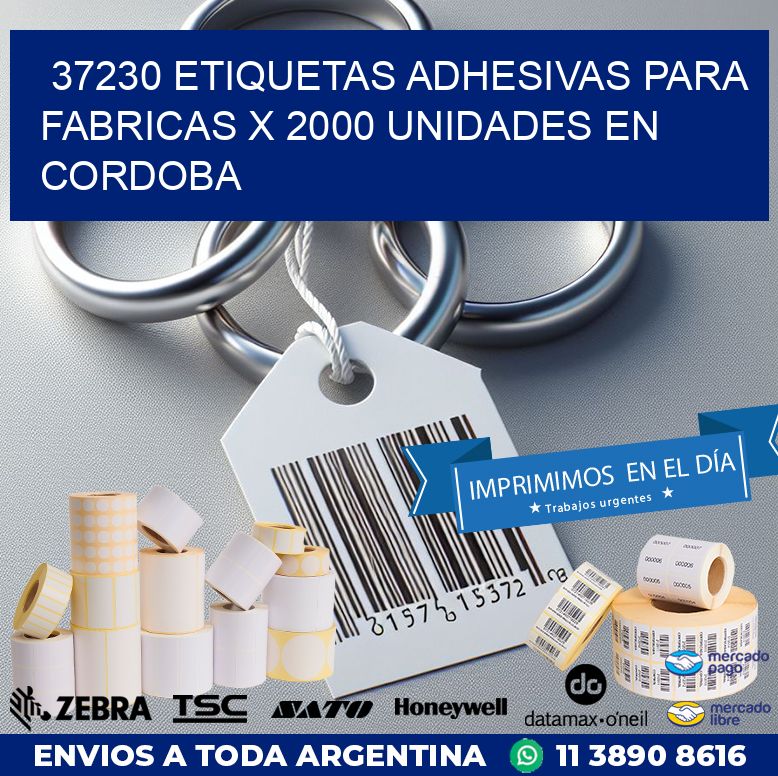 37230 ETIQUETAS ADHESIVAS PARA FABRICAS X 2000 UNIDADES EN CORDOBA
