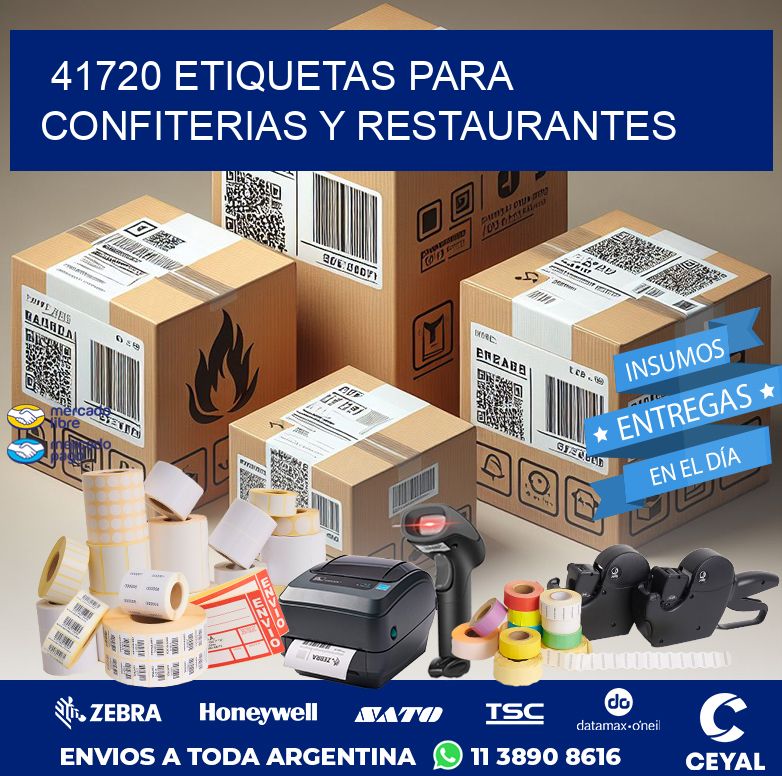 41720 ETIQUETAS PARA CONFITERIAS Y RESTAURANTES