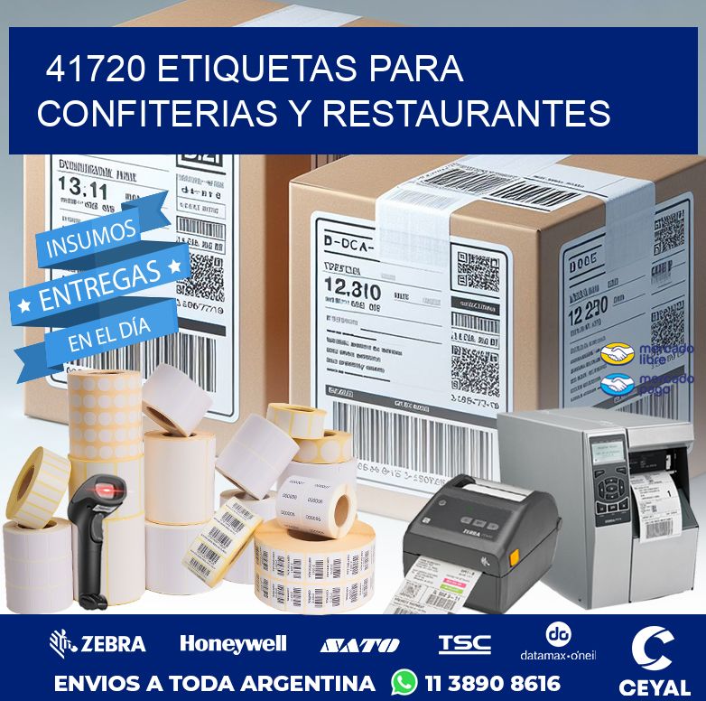 41720 ETIQUETAS PARA CONFITERIAS Y RESTAURANTES