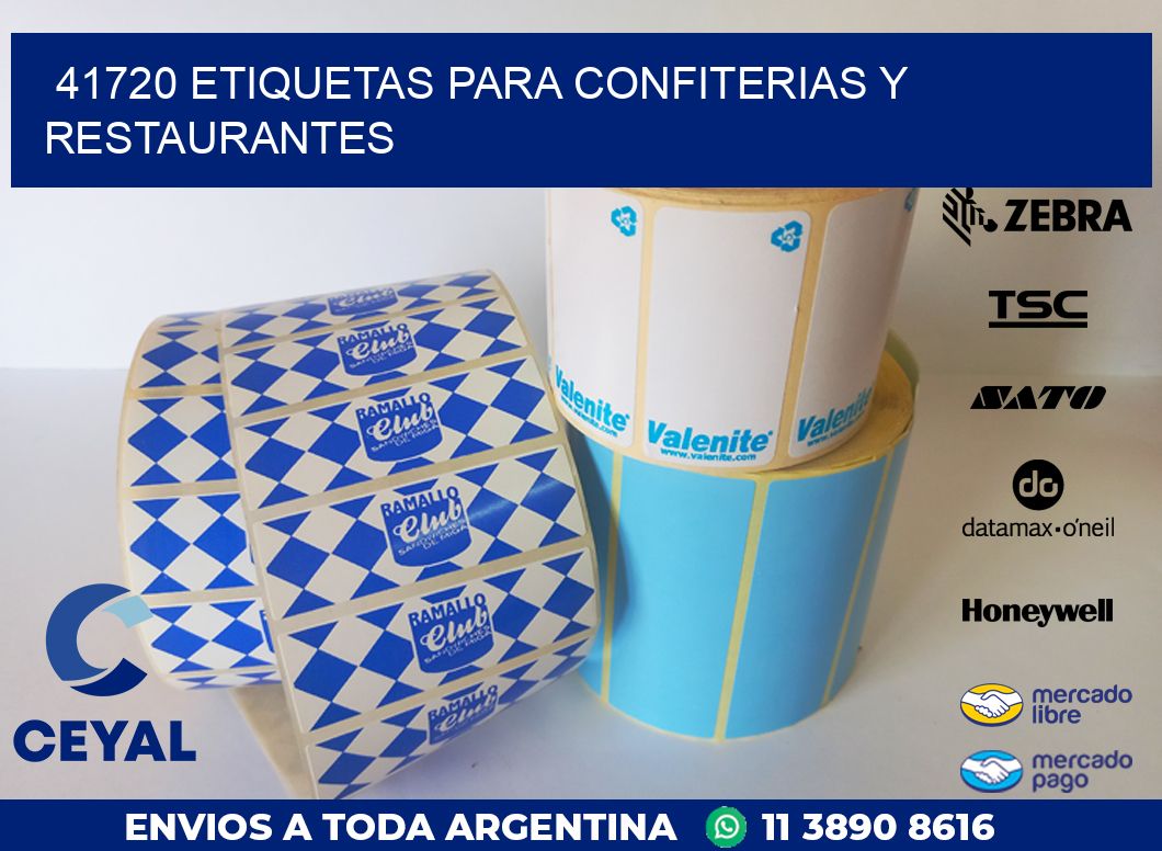 41720 ETIQUETAS PARA CONFITERIAS Y RESTAURANTES