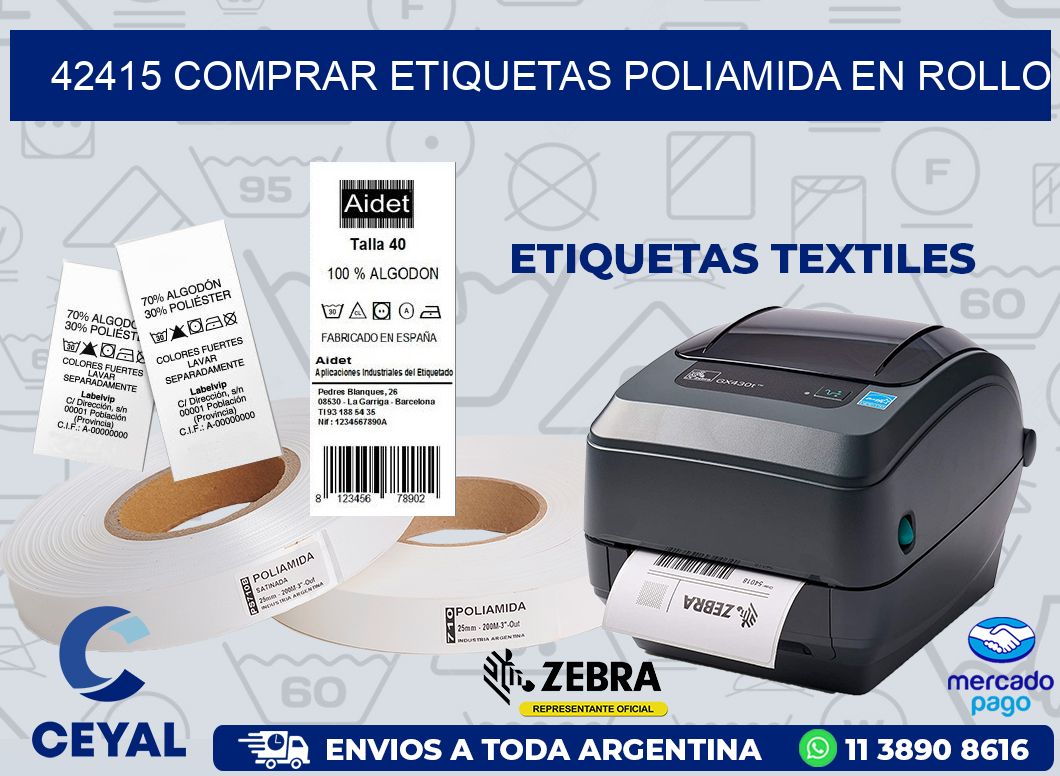 42415 COMPRAR ETIQUETAS POLIAMIDA EN ROLLO